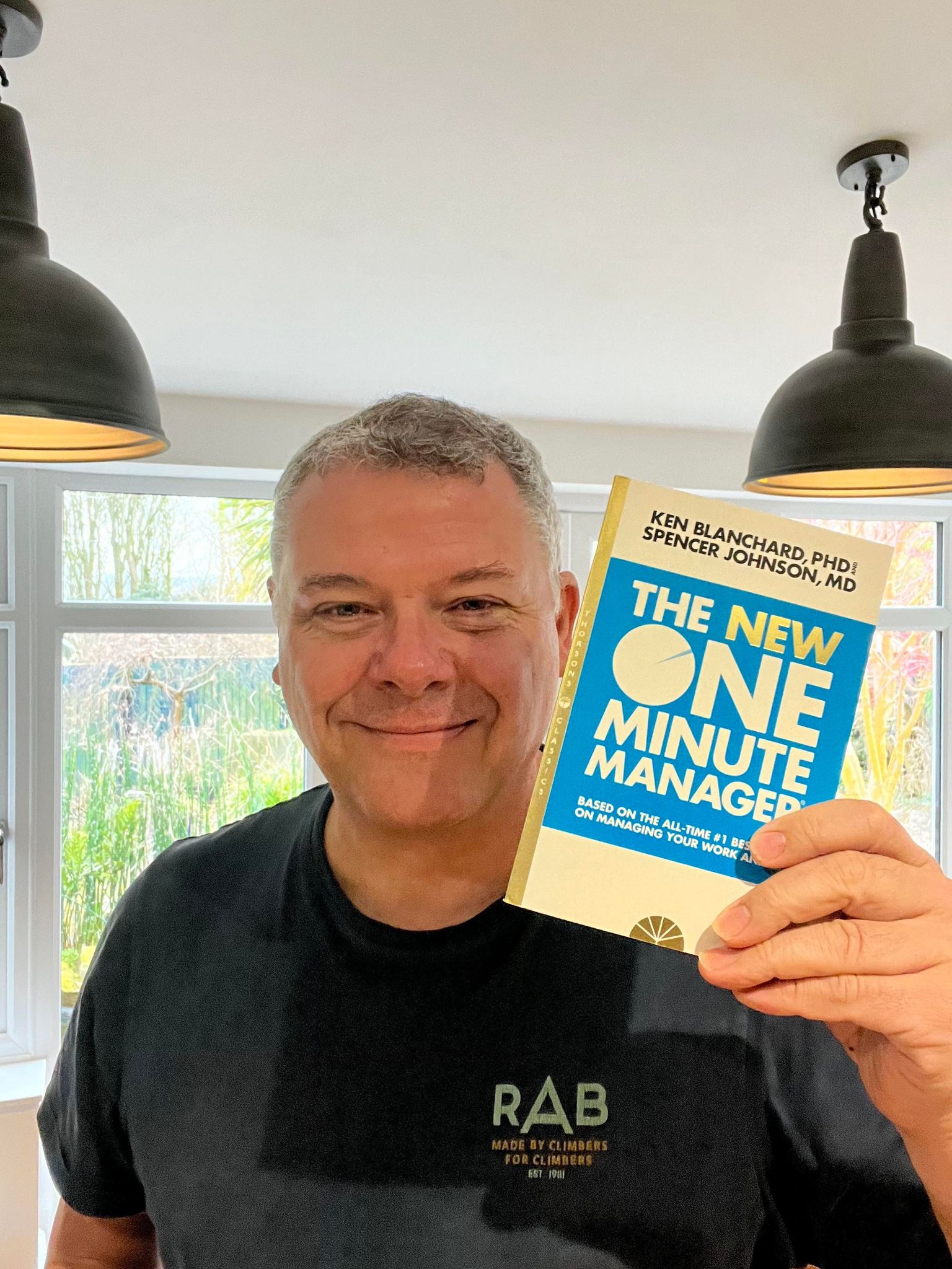 Adrian (Director of Learning at Ultimate Leadership Training Ltd) with the book recommendation at the end of the Management skills Module (Month 1)