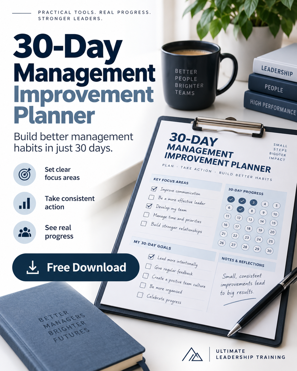 30 Day Management Planner Free Download